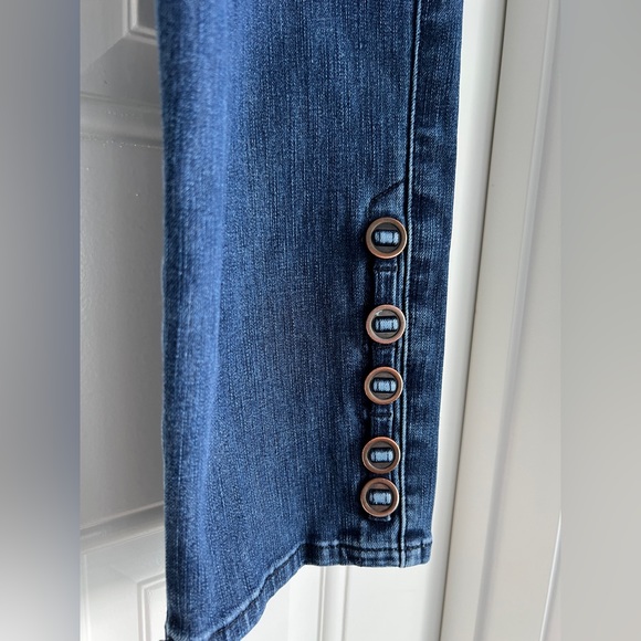 Soft Surroundings High Waist Button Hem Pull On Jean Jeggings size 1X - Picture 3 of 10